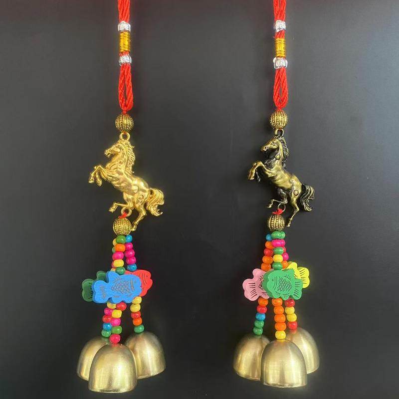 2026 Year Of The Horse Wall Hanging Car Rearview Mirror Pendant Ornament New Year Mascot Pony Lucky Decoration Housewarming Gift