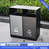 Large Stainless Steel Outdoor Trash Can for Parks and Municipal Areas
