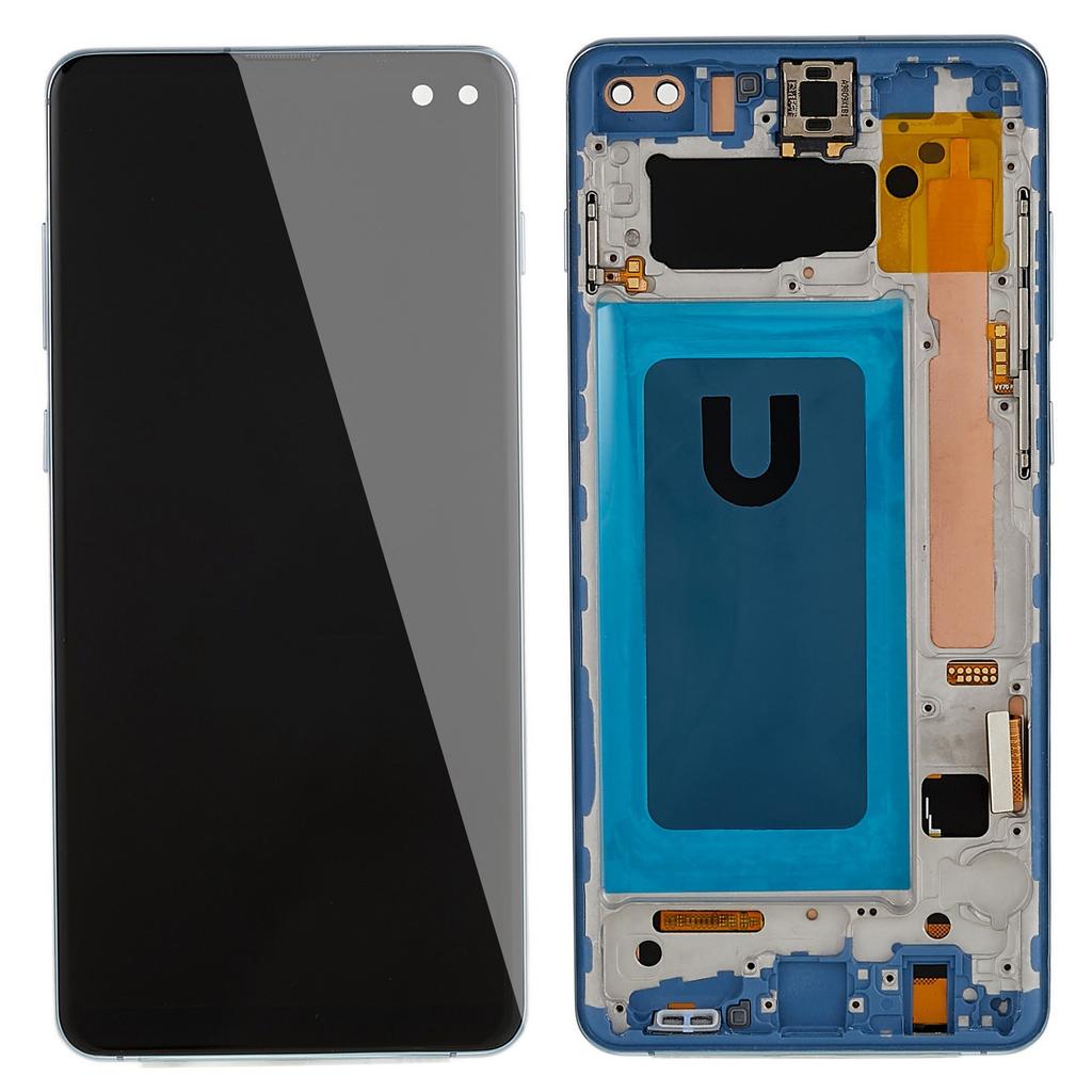 Ecran LCD și digitizor Samsung Galaxy S10 Plus G975, piesă de schimb + ramă (Tehnologia TFT) (Grad C, fără logo)
