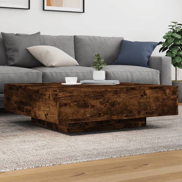 VidaXL Table basse chêne fumé 100x100x31 cm bois d'ingénierie 836599