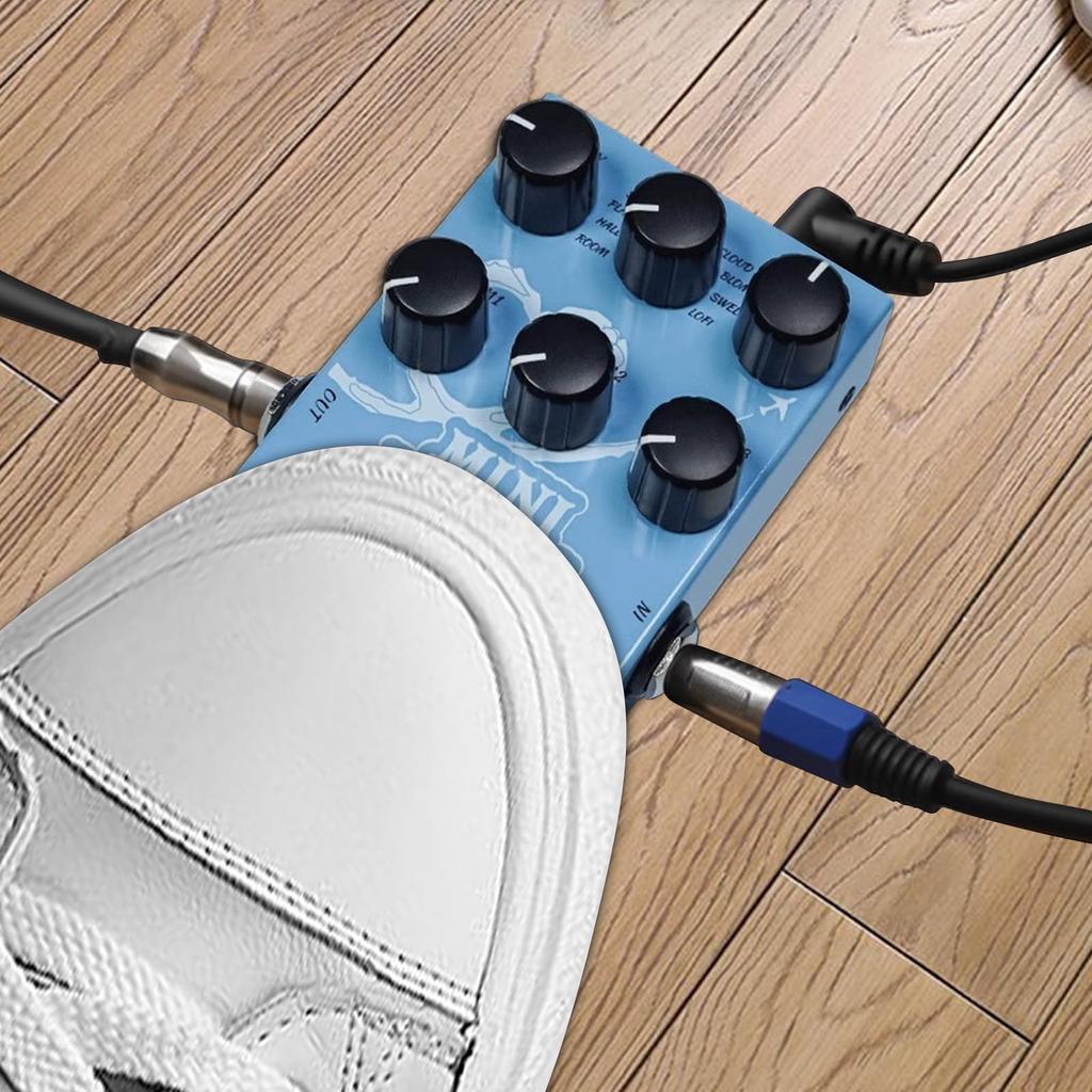 Guitar Effect Pedal Digital Reverb Pedal Digital Modeling Reverb Effector with 9 Mode Reverb Selection for Guitar Bass - MINI-UNIVERSE