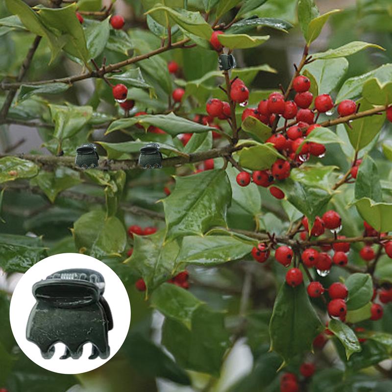 50PCS 6-Claw Dark Green Plant Clips Orchid Flowers Support Clamp Climbing Vine Stem Clasp Tied Bundle Branch Home Garden Tool