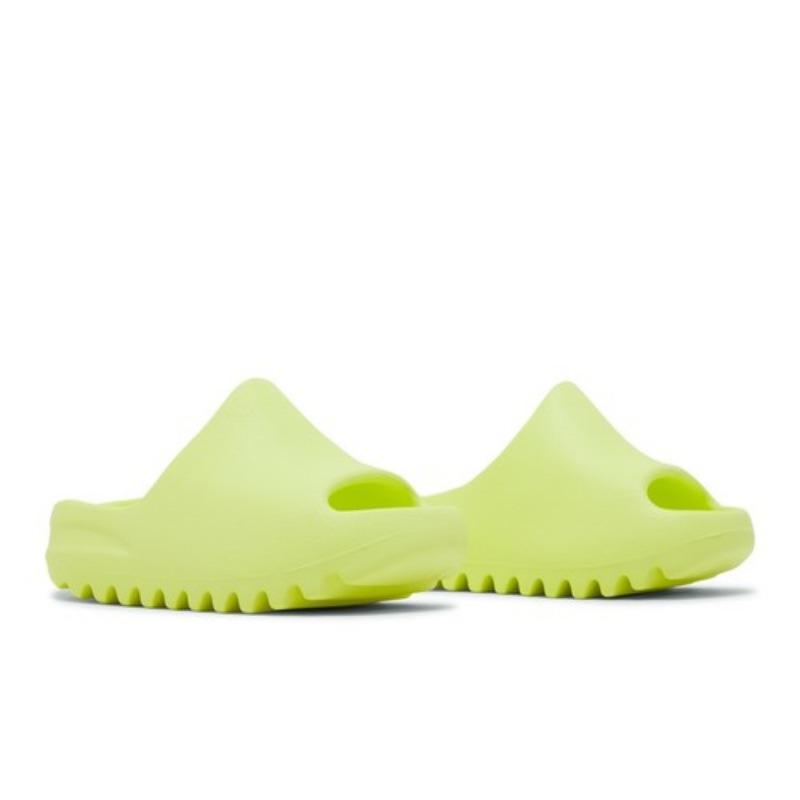adidas Yeezy Slides Kids Glow Green 2022 HQ4116 EU 31.5 зелёный
