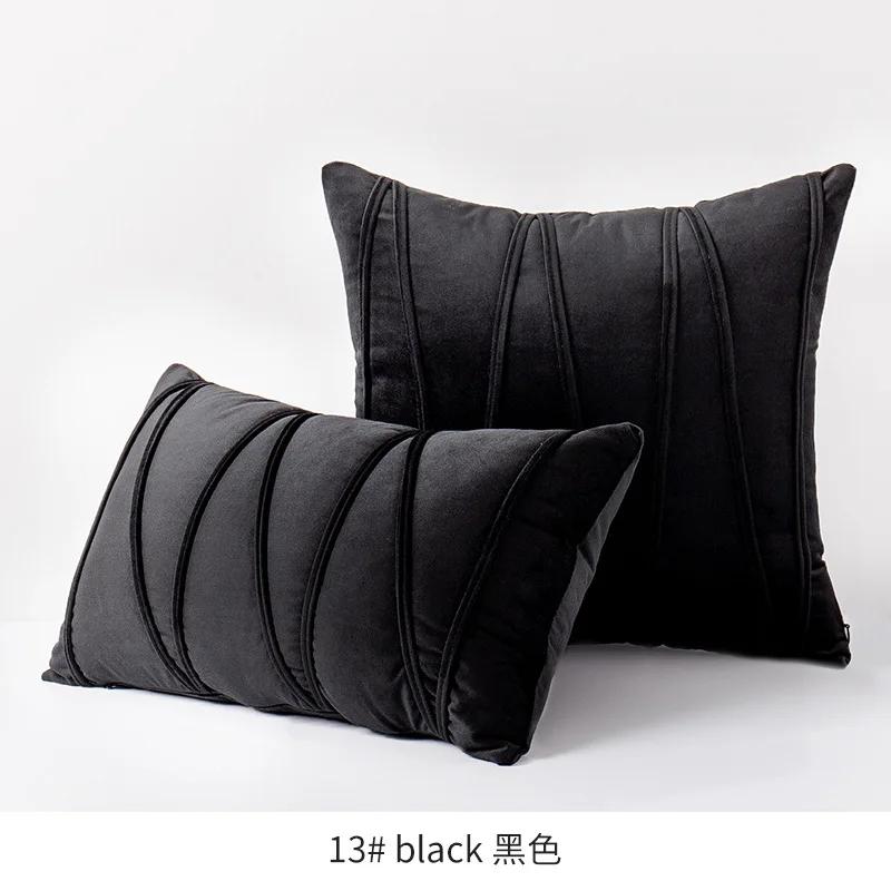 Nou Art Catifea Multi-Culoare Culoare Solidă Husa Pernă Decorativă Casă Canapea Pled Decor30X50 45X45 50X50CM
