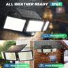 Outdoor Solar Lights with 3 Modes Motion Sensor Solar Wall Lights IP65 Waterproof Solar Flood Light  for Garden Yard Garage