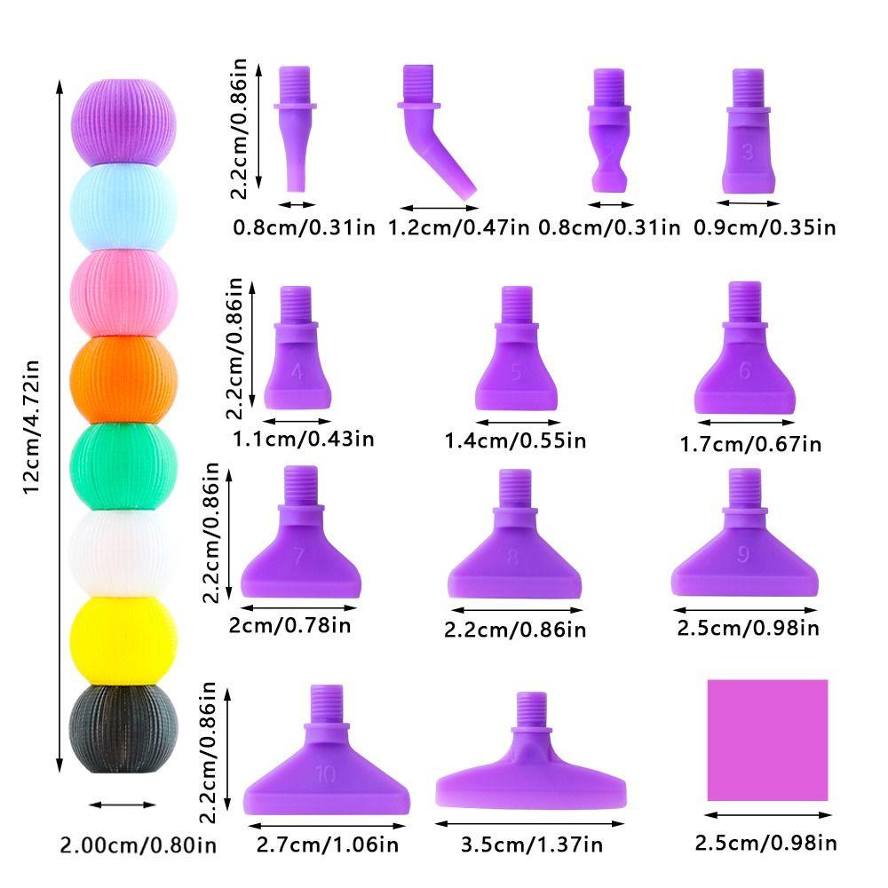 Replacement Pen Heads 5D Diamond Painting Pen Kit DIY Craft Embroidery Diamond Painting Tool Screw Thread Tips