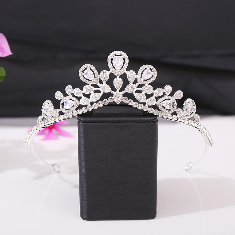 Crystal Zirconia Tiara - Luxury Wedding Crown for Bride Queen Princess
