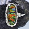 Extremely Rare 30 Ct Natural   Oval Opal 925 Sterling Silver Pendant