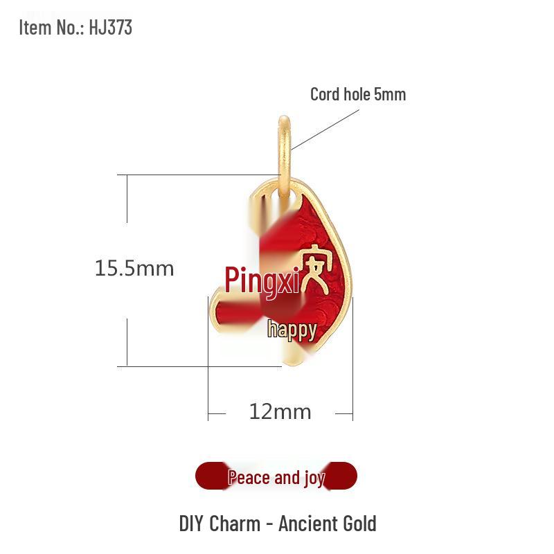 Ancient Gold Cloisonné Ethnic Charm Spacer Beads Pendant for DIY Bracelet Mala Accessories