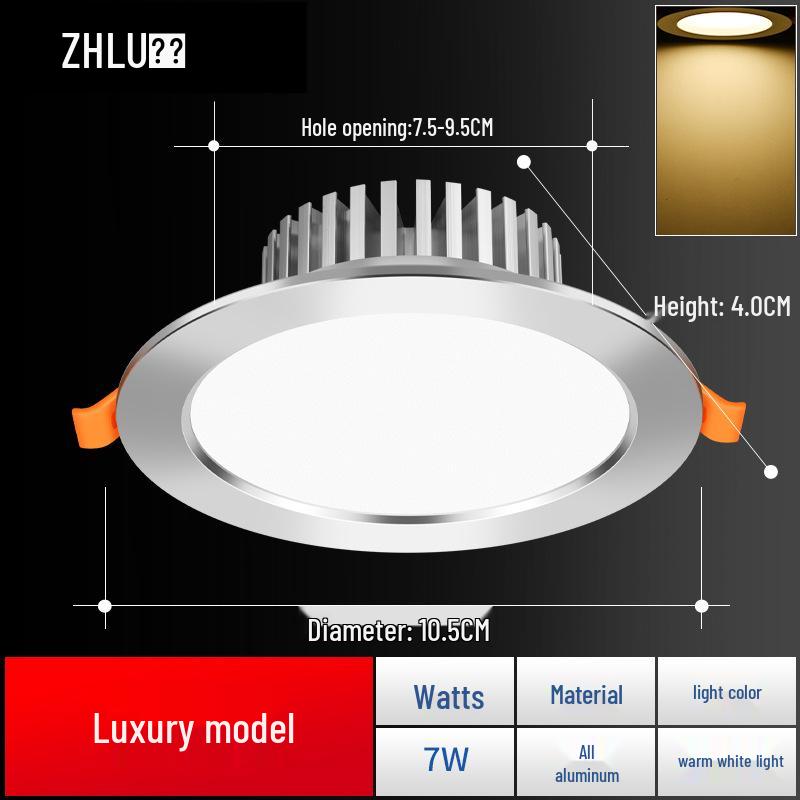 1294-inch Recessed Downlight Ceiling Spotlight for Living Room - 18" Full Aluminum