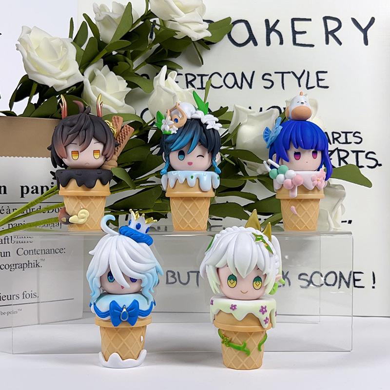 

Аниме фигурка Genshin Impact Мороженое Милая Каваи Райдэн Сёгун Нахида ПВХ Фурина Модель Украшение Коллекция Декор комнаты Подарки