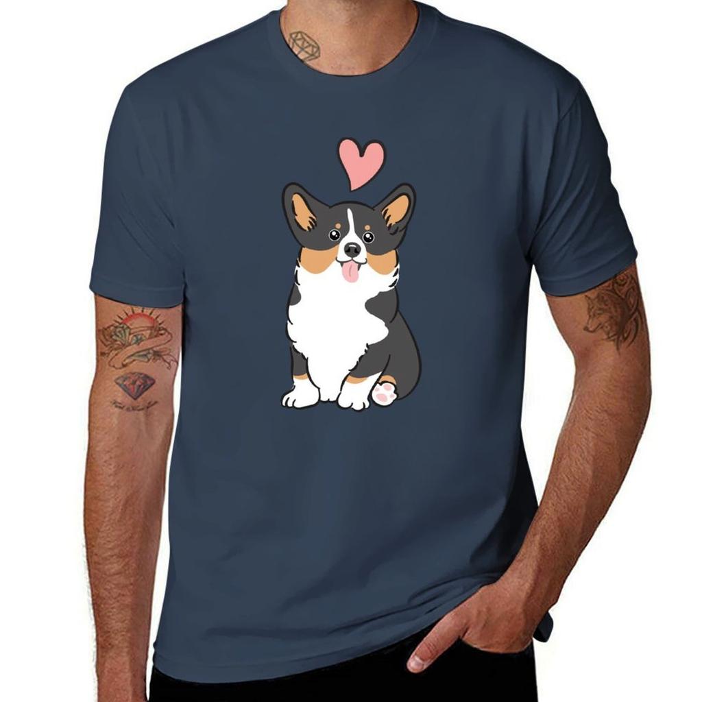 Love Corgi - Black Tri Color 2 T-Shirt t shirts for man graphic tees man t shirts graphic T-Shirt