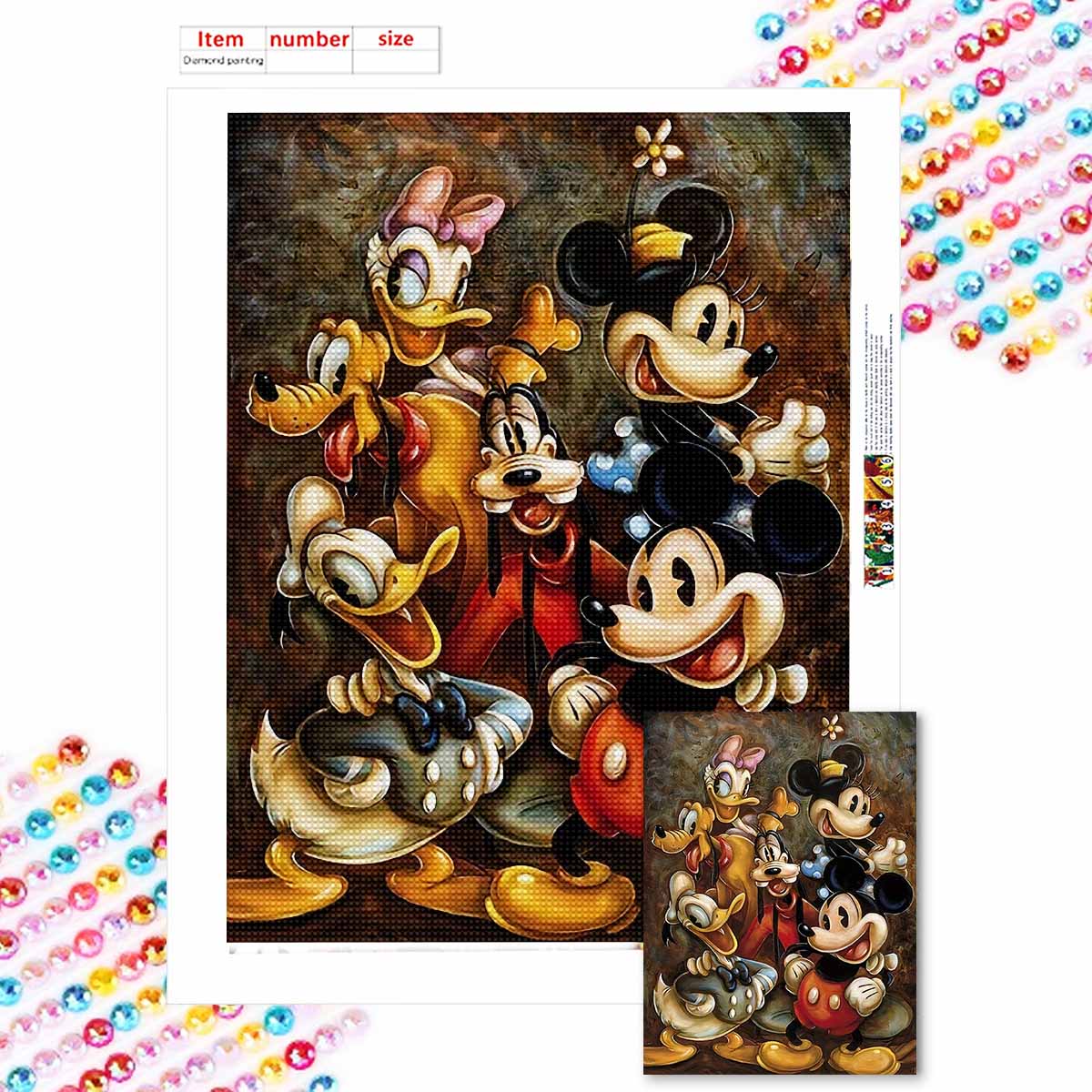 

Полная круглая алмазная живопись Ужасающие мультяшные персонажи Искусство Стразы Картина Мозаика Сделай сам 5D Вышивка крестом Вышивка Украшение для дома Round 20x30cm