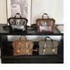 Large Capacity Leopard Print Backpack Women'S High-End Versatile Handbag Retro Casual Shoulder Bag
