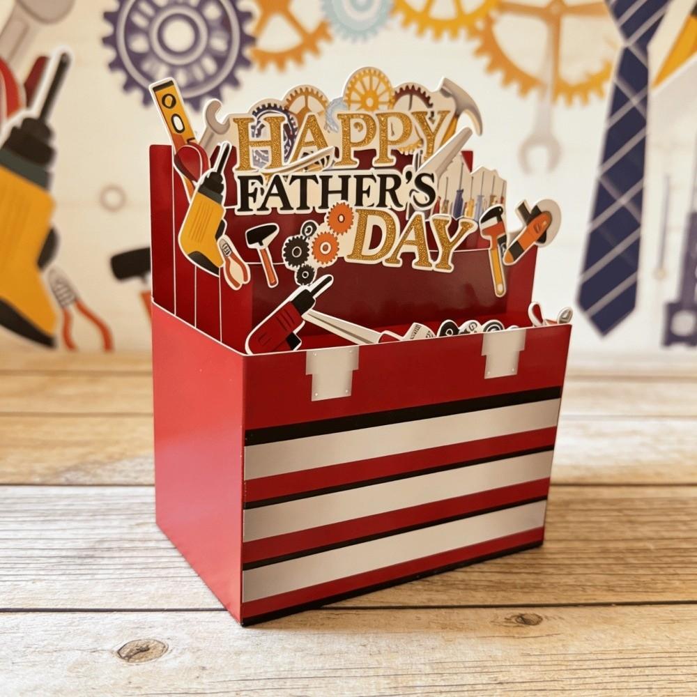 Paper Craft Toolbox Theme Card Handmade Birthday Greeting Card Universal Message Card Parents Gift