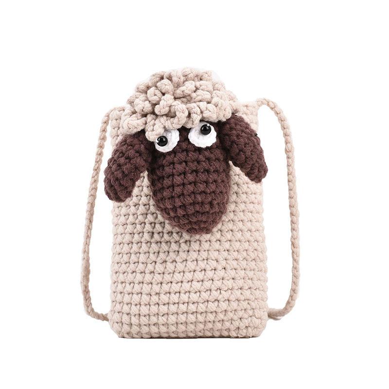 Adorable Handcrafted Knitted Mini Crossbody Bag For Kids Perfect For Outdoor Use