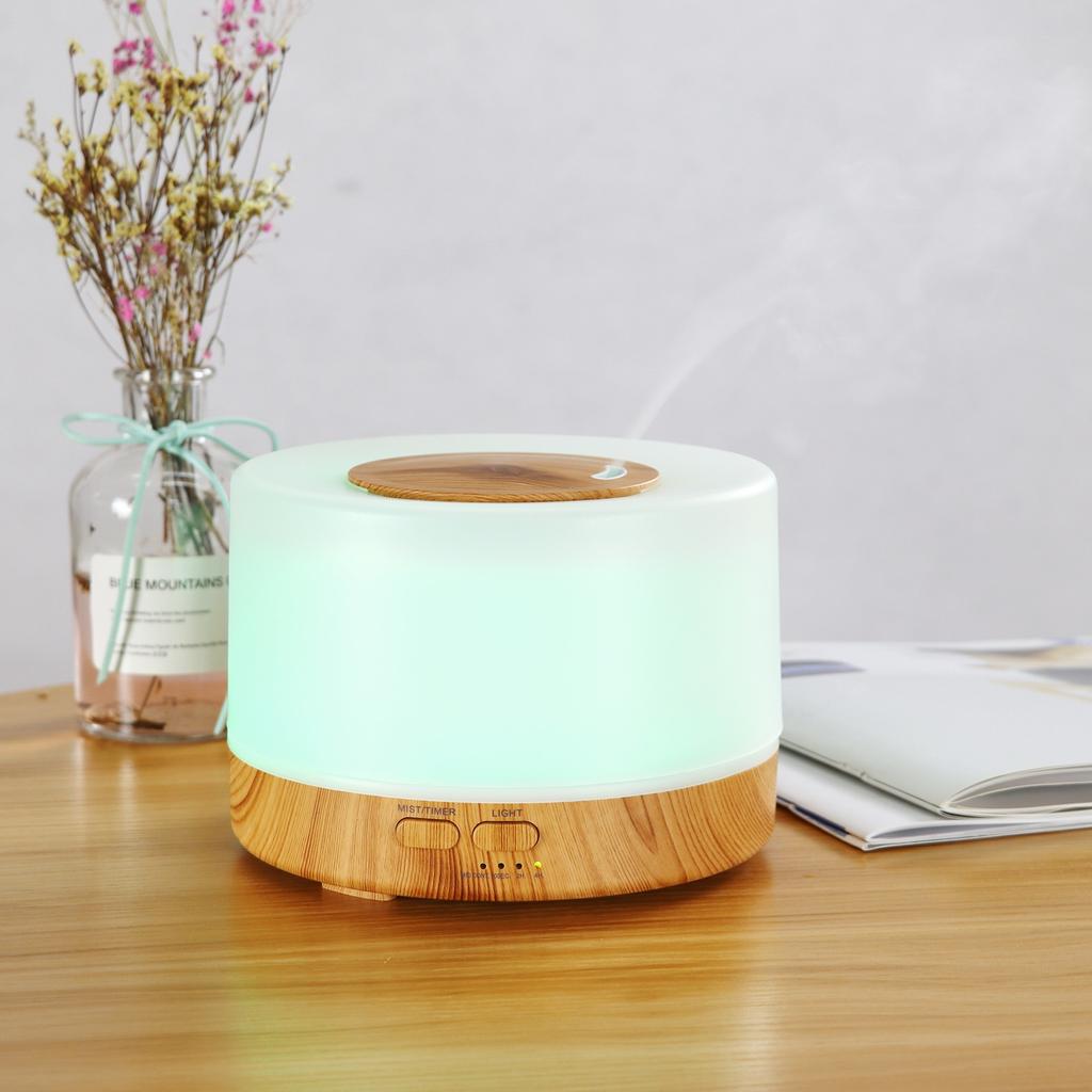 Bonus 6 Essential Oils! 500ML WiFi-Controlled Aroma Diffuser - 7 Color LED Humidifier for Large Rooms | Ultrasonic Quiet Operati