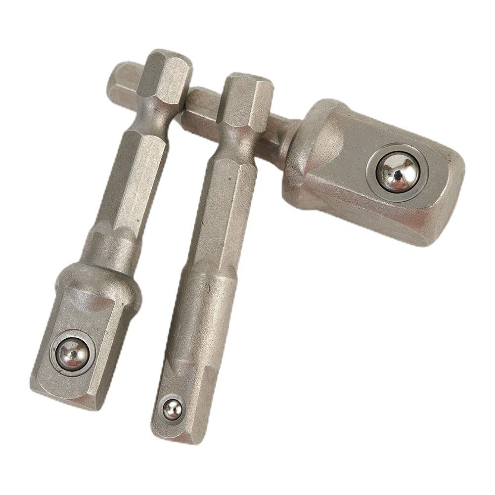 Socket Bit Adapter Tools Sandblasting Silver Socket Adapter 1/4 3/8 1/2