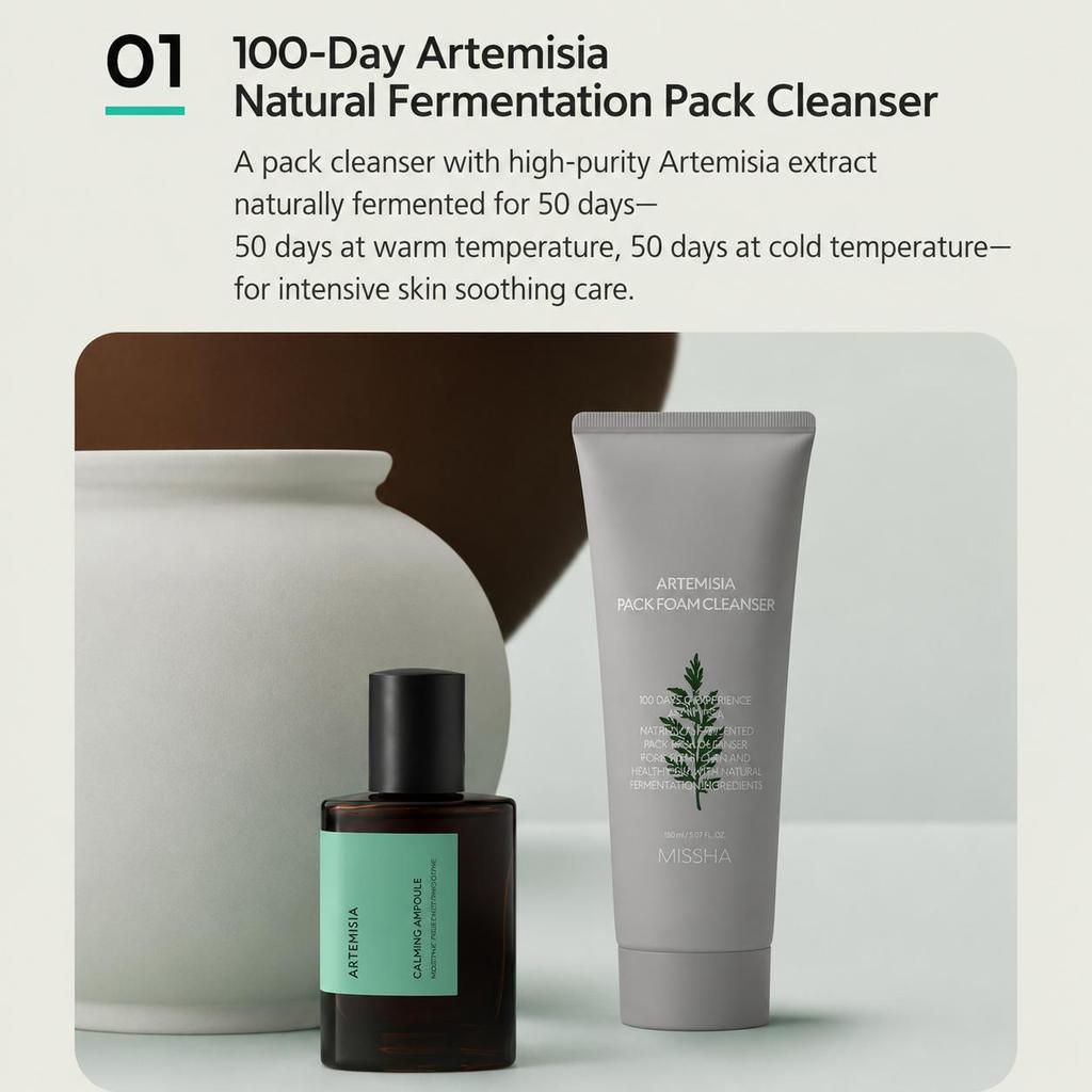 MISSHA Artemisia Pack Foam Cleanser 150ml (3 Options)
