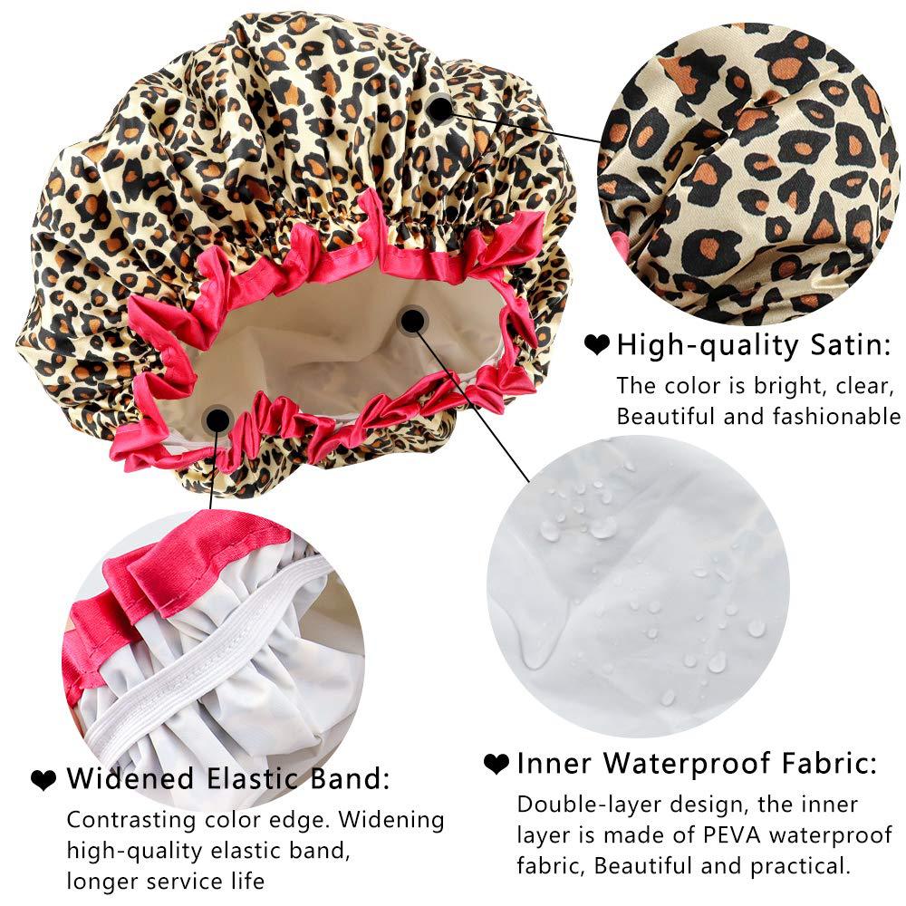 Cuffia da doccia impermeabile per bagno Cuffia per capelli elastica per cappello da bagno addensata per donna Bellezza Parrucchiere Dot Prodotti Accessori per il bagno