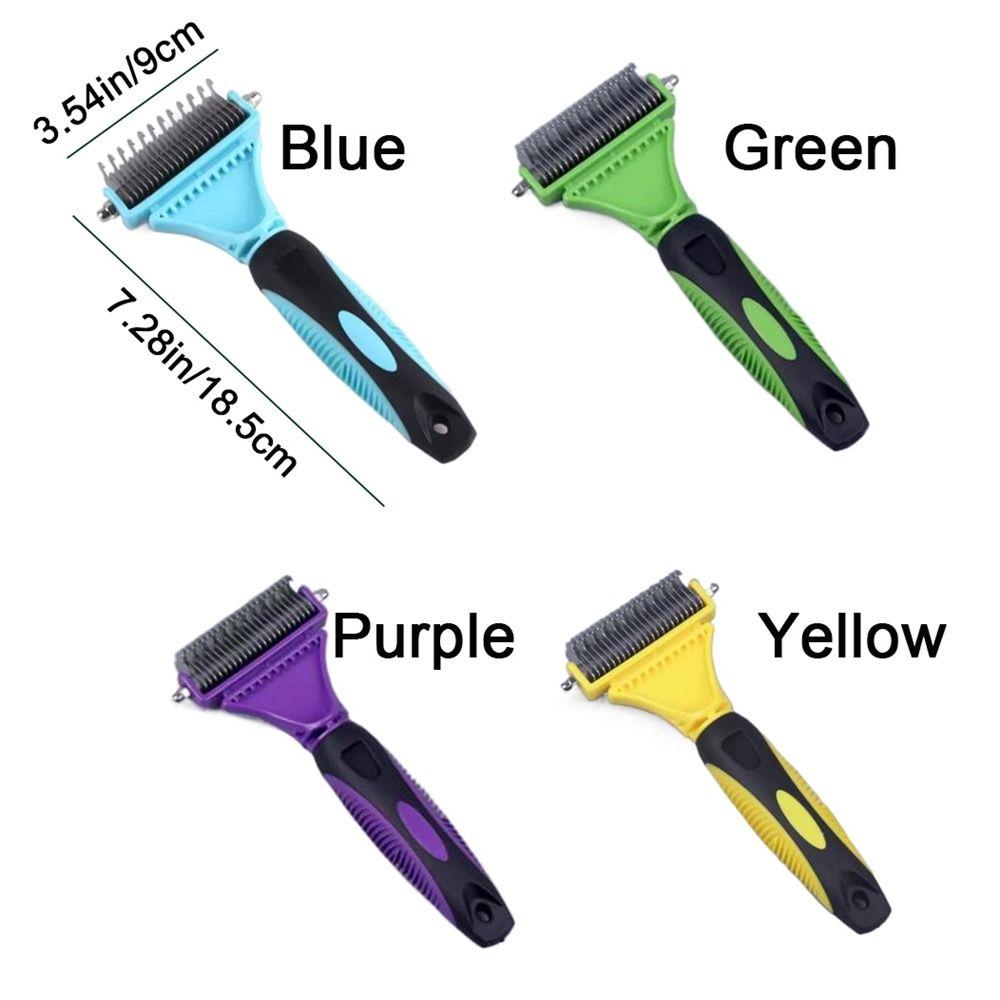 Stainless Steel Two-Sided Shedding Comb Two-Sided Shedding Hair Remover Comb  For Dog Cat