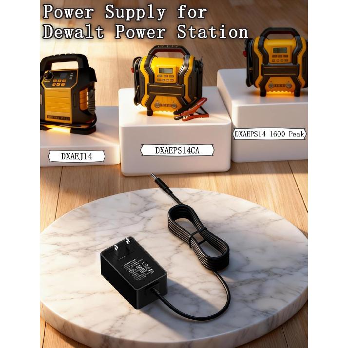 15V Charger for Dewalt DXAEPS14 DXAEPS14CA 1400 1600 011-2070-4 Peak Jump Starter Power Cord Adapter Supply Replacement 6Ft