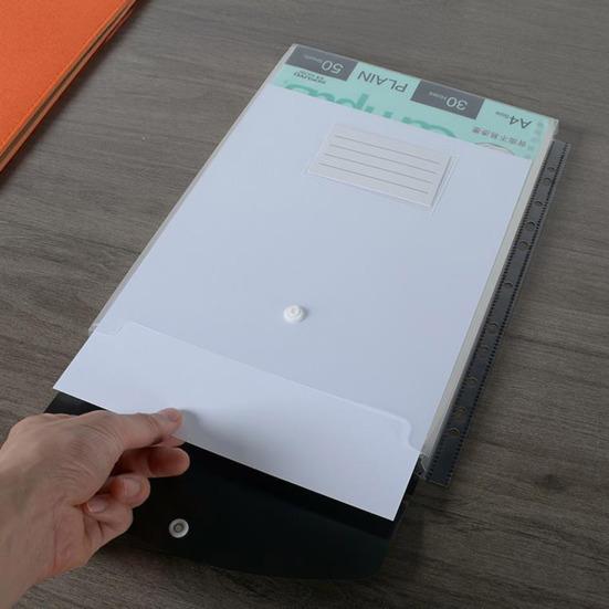 6 Pcs A4 Plastic Binder Pockets for 11 Ring Binder Letter Size