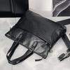 Fashion Men's Business Briefcase PU Leather Document Bag Crossbody Messenger Handbag For 15 Inch Laptop