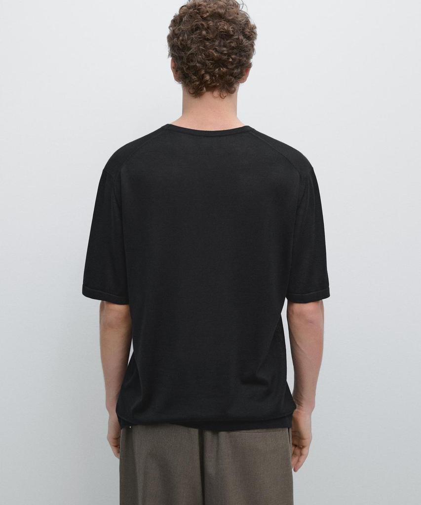 Masimodutti Wool Blend Short Sleeve T-Shirt