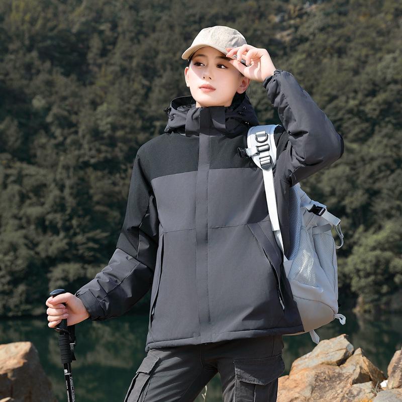 

Унисекс Водонепроницаемая Ветровка: Утепленный для осени/зимы, уличная рабочая одежда, теплый и стильный с индивидуальной печатью XXXL