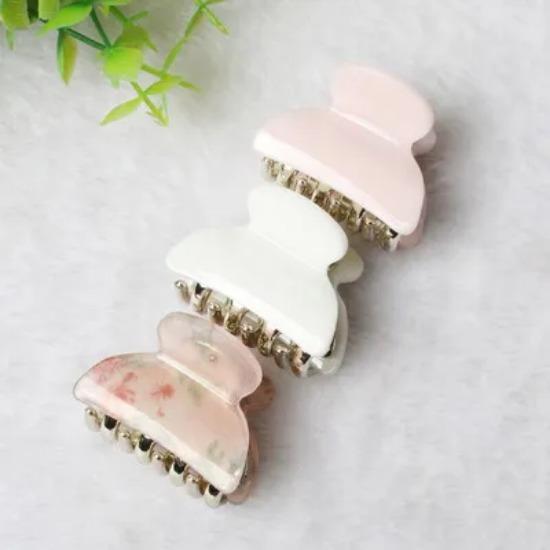 3pack Hair Clip Daisy Acrylic Plastic Small Hair Claw For Women Girls Fashion Gold Crab For Hair Tins Clamps Hair Accessories