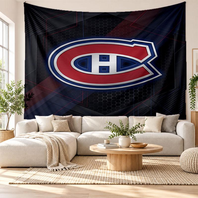 Montreal Canadiens Wall Tapestry, Soft Fabric Wall Hanging, Decorative Backdrop For Bedroom Home Wall Art