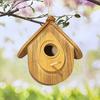 Ahşap Askılı Kuş Evi El Yapımı Bir Çerçeve Kuş Evi Açık Hava Bahçe Dekoru Çalıkuşları Chickadees Sinek Kuşları için Kuş Evi