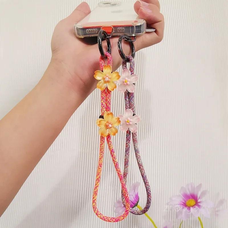 Mobile Lanyard Braided Wrist Cord Personalized Student Adjustable Length Portable Chain for Men and Women  Phone Strap  Charm
