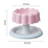 Stainless Steel Anti-Spill Cat Bowl with Chin Protection and Elevated Pudding Flower Design