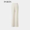 PORTS Women's Elegant Platinum Champagne Straight-Leg Trousers