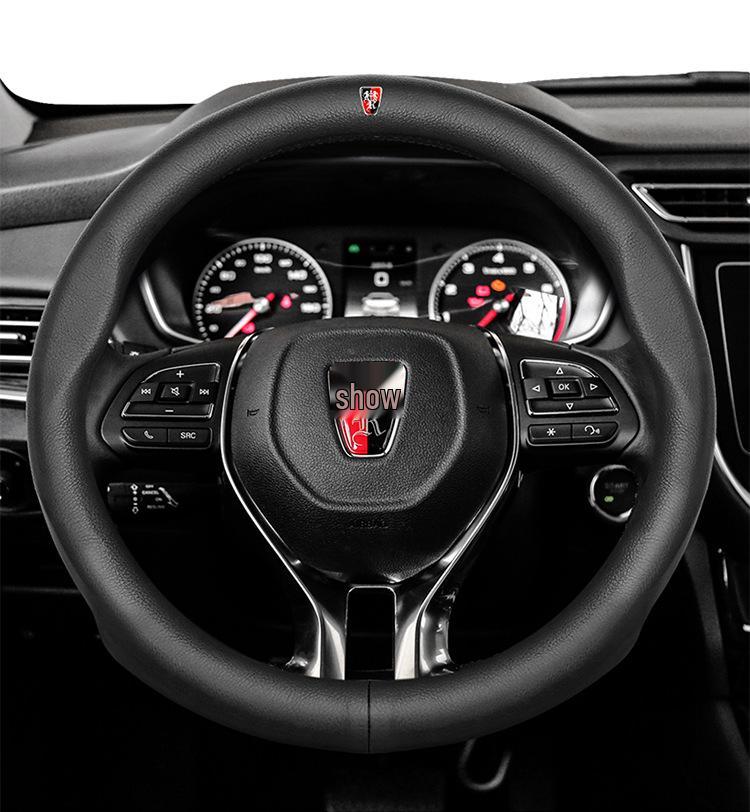 Genuine Leather Steering Wheel Cover for Roewe RX5, RX3, RX8, I5, I6, 350, 550, 360, E5, E6 - Sport Edition