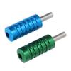 2pcs Aluminum Alloy Tattoo Machine Grip Prevent Slip Tattoo Handle Grips Green Blue 2.1cm Diameter