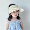 Children's Sun Protection Hat Summer Empty Top Sun Hat Boys and Girls UV Sun Hat Cartoon Straw Woven Hat Cool Hat