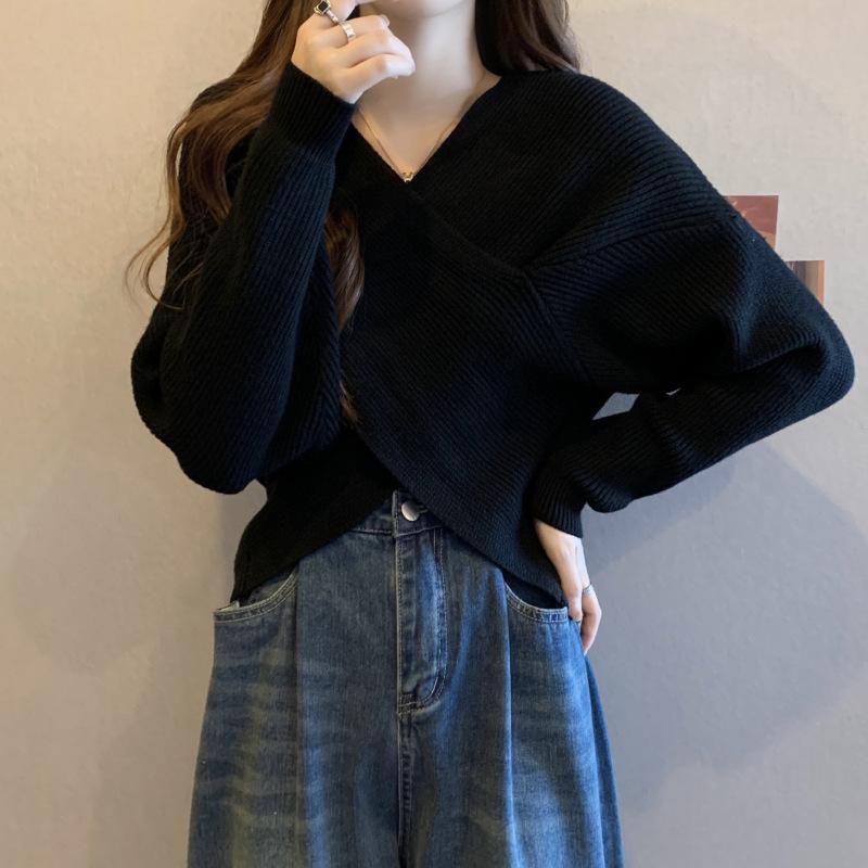 Eleganter Strickpullover für Damen mit schmaler Passform für den frühen Herbst