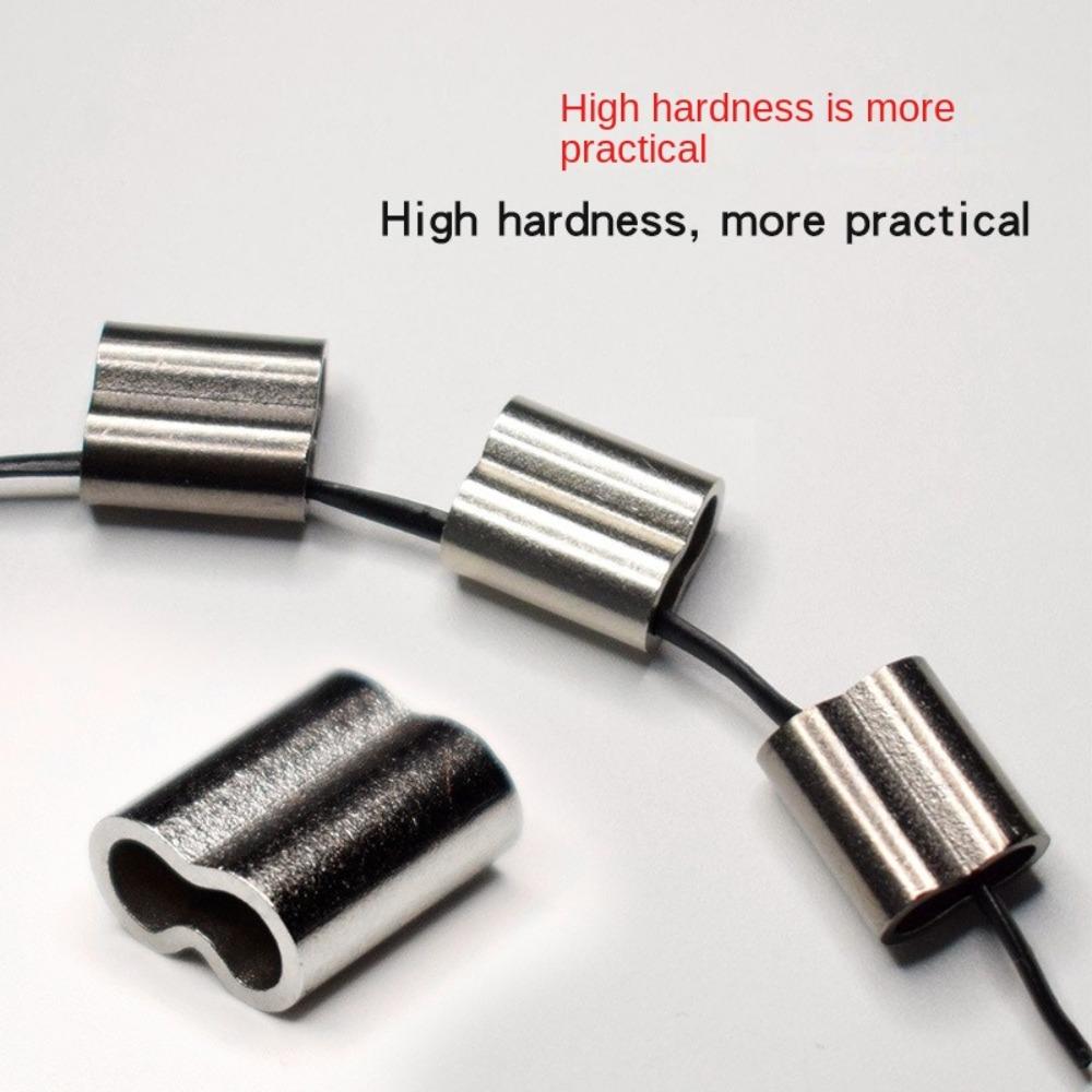 Wire Crimp Connector Line Crimping Sleeves Oval Double copper Tube 2025 Fishing Wire Tube