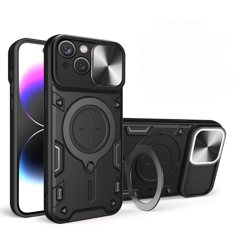 Slide Camera Lens Protector Armor Case For iPhone 16 15 14 13 12 11 XS XR Plus Pro Max Military Grade Bumpers Ring Cover