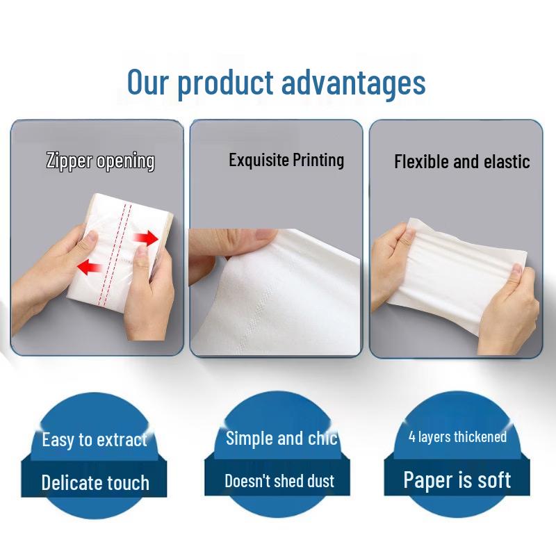 ChuyiQi Square Soft Tissue Paper, 100 Packs