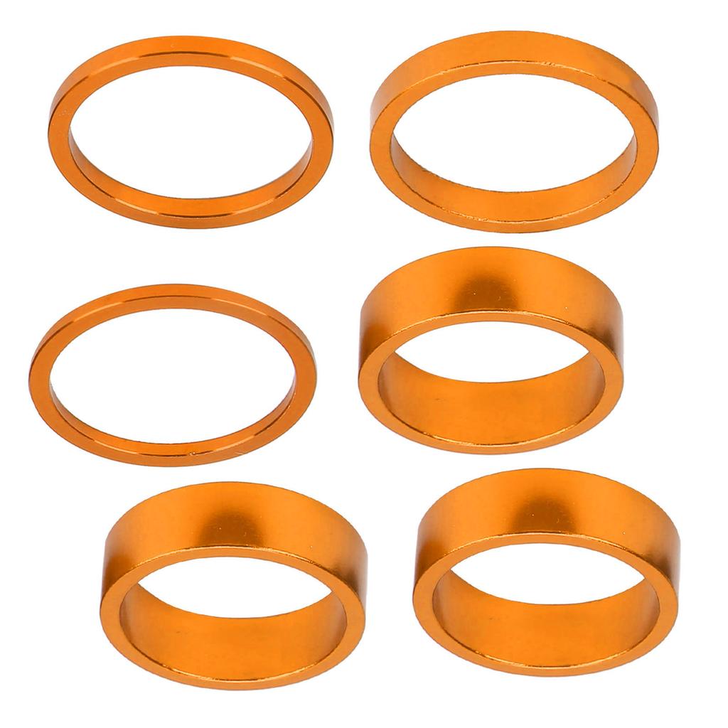 6Pcs Headset Spacer Aluminium Alloy Bike Handlebar Stem Spacers for Mountain Bike