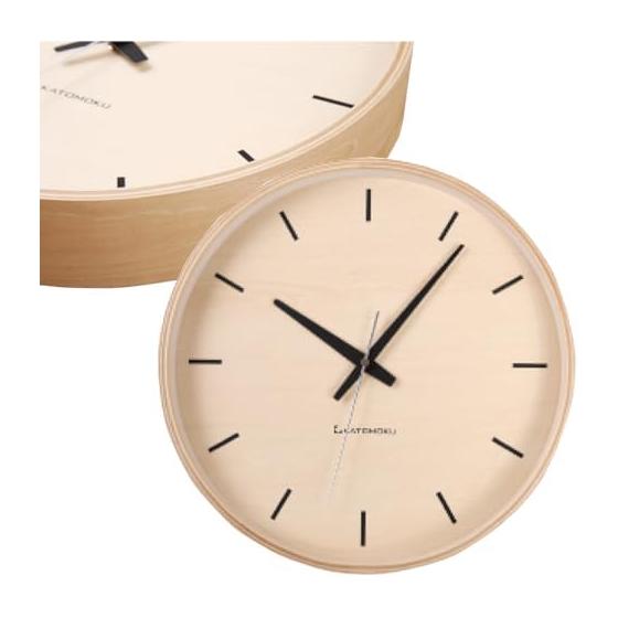KATOMOKU plywood wall clock natural wall clock continuous second hand km-50NA 304mm (radio clock)