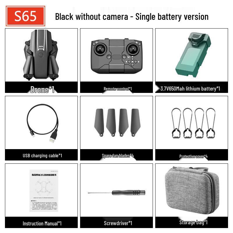 Mini S65 Dual Camera Indoor Drone with Stabilized Flight and Remote Control