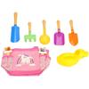 Kids Gardening Tools Watering Can Shovel Rake Children Gardening Toy Set for Beach Outdoor