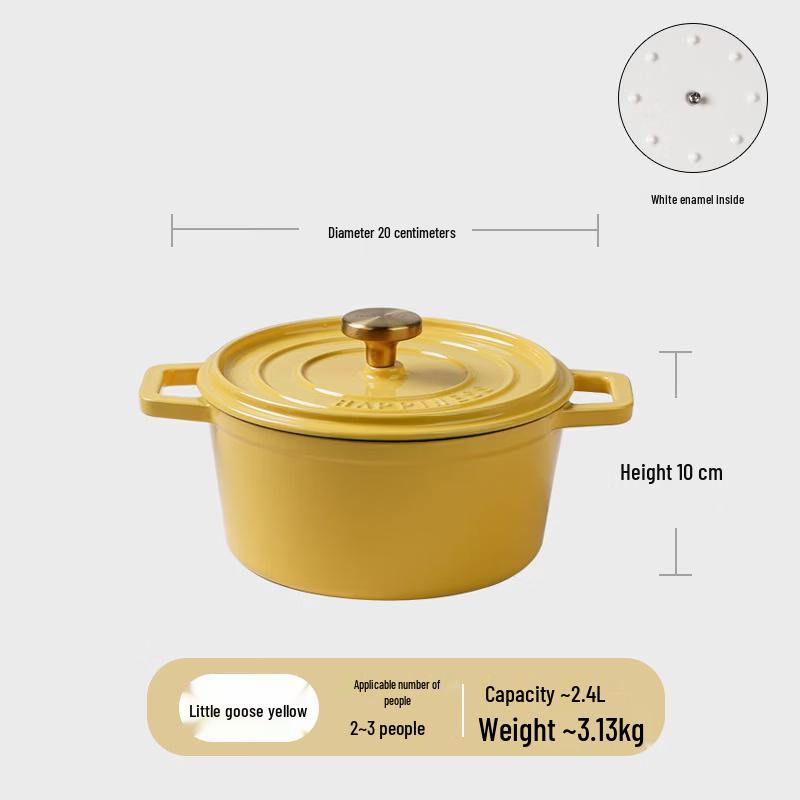 ZISIZ Enamel Stew & Soup Pot