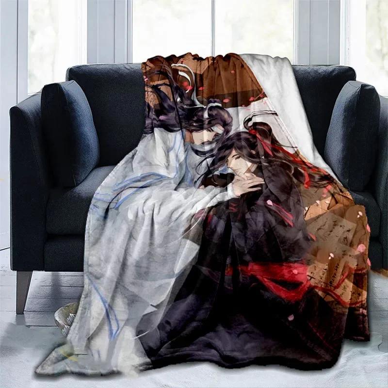 Grandmaster of Demonic Cultivation Lan Wangji Wei Wuxian Cute Plush Warm Blanket Large Anime Customized Blanket
