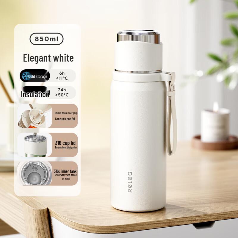 RELEA 316L Stainless Steel Large Capacity Thermos Cup